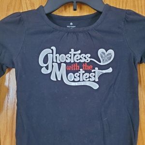 Girls 4T black Ghostest with the Mostest long tee